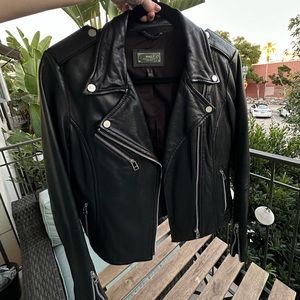 Mango leather jacket